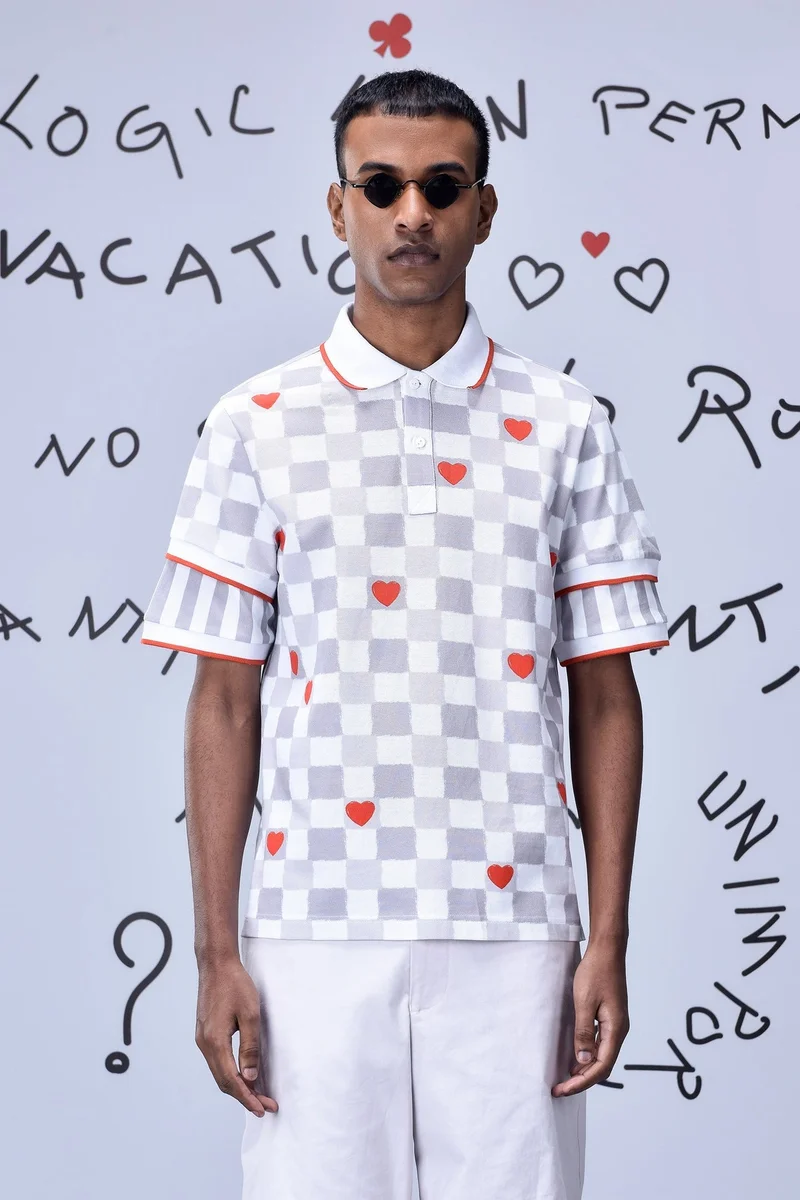 Genes Lecoanet Hemant Chess Board Semi-Fitted Polo